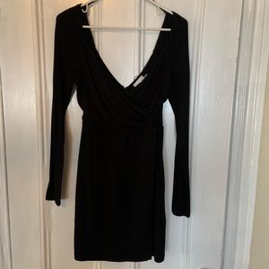 Ribbed Black Dress